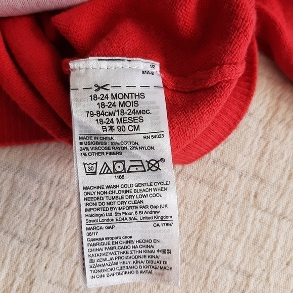 𝅺Baby Gap Disney Minnie Mouse Red Sweater size 18-24 months - Picture 6 of 6